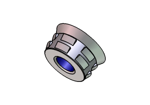 Threaded insert with fin and flute image