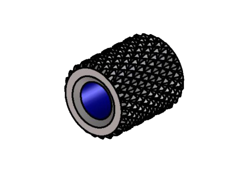 threaded insert with diamond knurl image